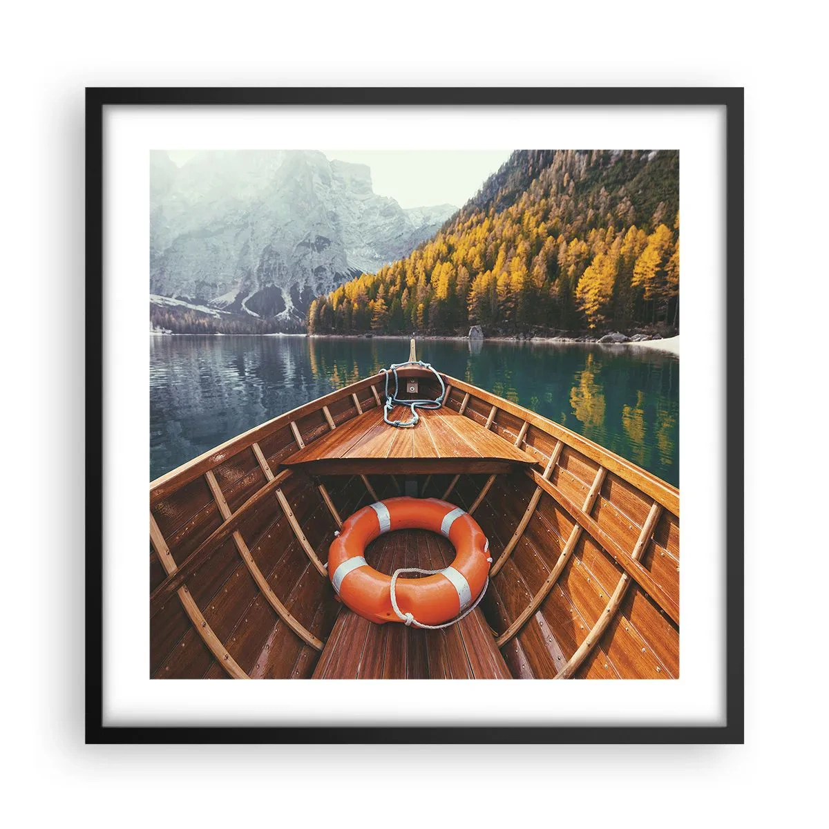 Plagát v čiernom ráme - Horská túra - 50x50 cm
