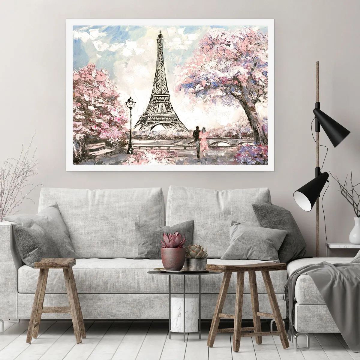 Plagát - Aprílová prechádzka Parížom - 91x61 cm