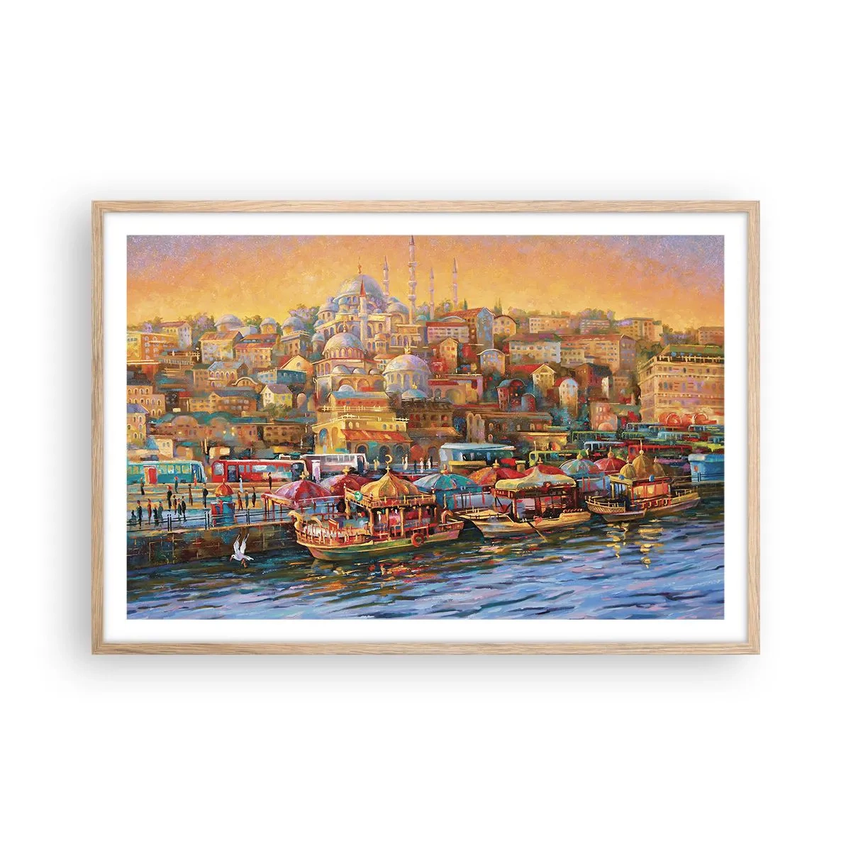 Plagát v ráme zo svetlého duba - Istanbulský príbeh - 91x61 cm