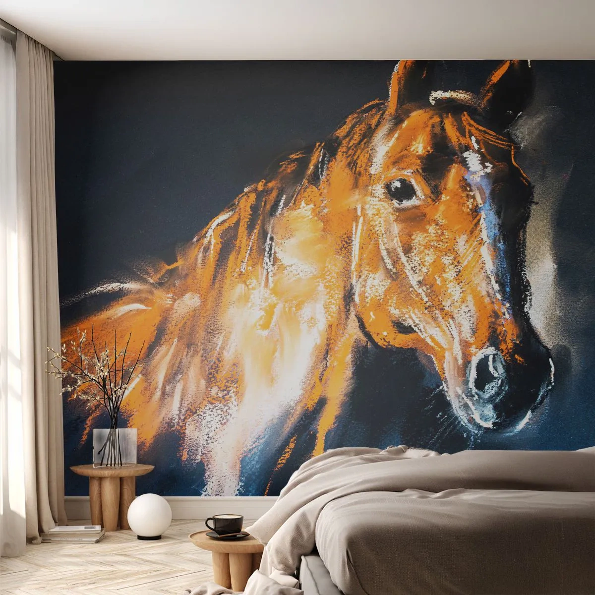 Samolepiaca Fototapeta Deluxe Sticker - Tak čo, ideš? - Zvieratá, Kôň, Mare - 250x175 cm