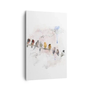 Obraz na plátne - Okrídlené stretnutie - 80x120 cm