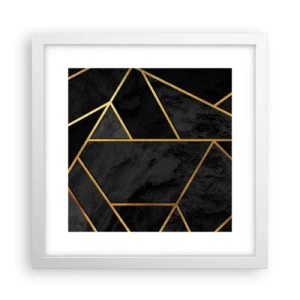 Plagát v bielom ráme - Temnota a svetlo - 30x30 cm