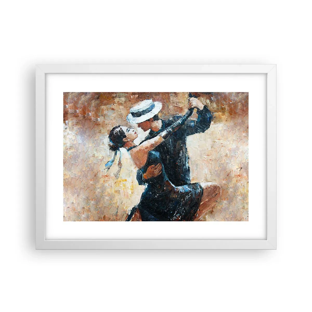 Plagát v bielom ráme - A la Rudolf Valentino - 40x30 cm