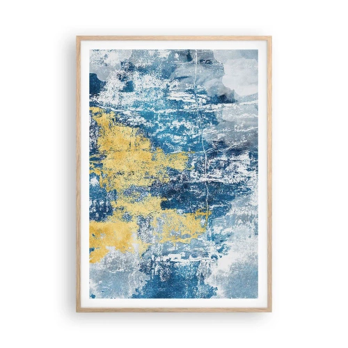 Plagát v ráme zo svetlého duba - Abstrakcia s dobrou náladou - 70x100 cm