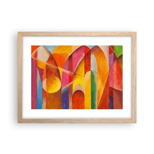 Plagát v ráme zo svetlého duba - Katedrála slnka - 40x30 cm