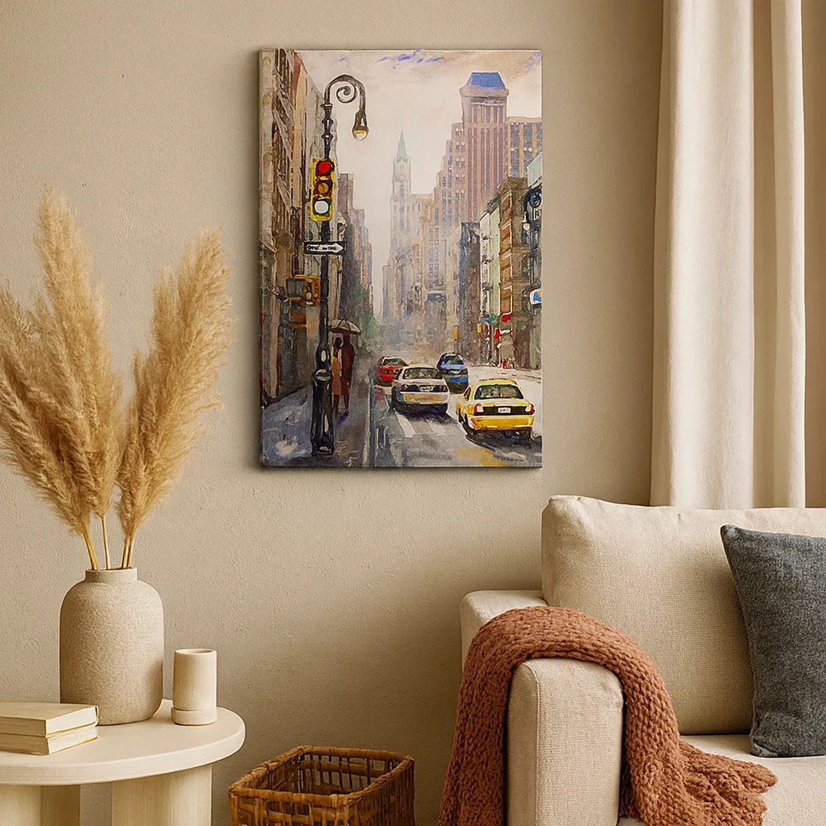 Obraz na plátne - New York – farebný aj v daždi - 50x70 cm