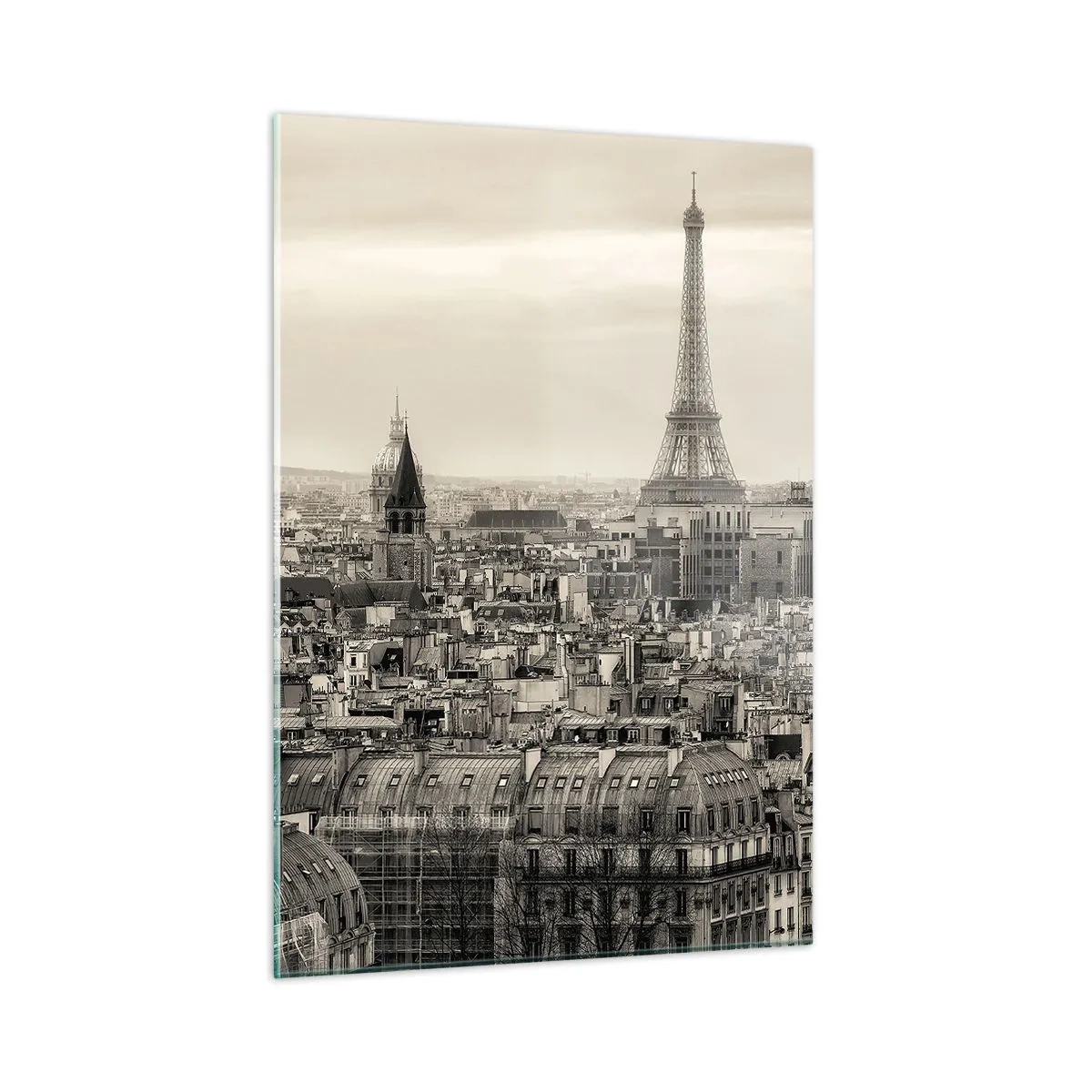 Obraz na skle - Nad strechami Paríža - 50x70 cm