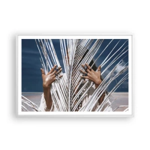 Plagát v bielom ráme - Šamanové dievča? - 100x70 cm