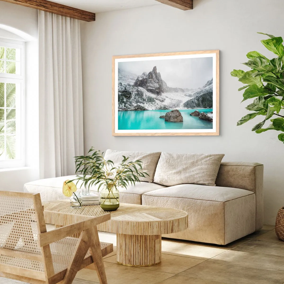 Plagát v ráme zo svetlého duba - Na stráži - 40x30 cm