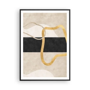 Plagát v čiernom ráme - Tvary v slučke - 70x100 cm