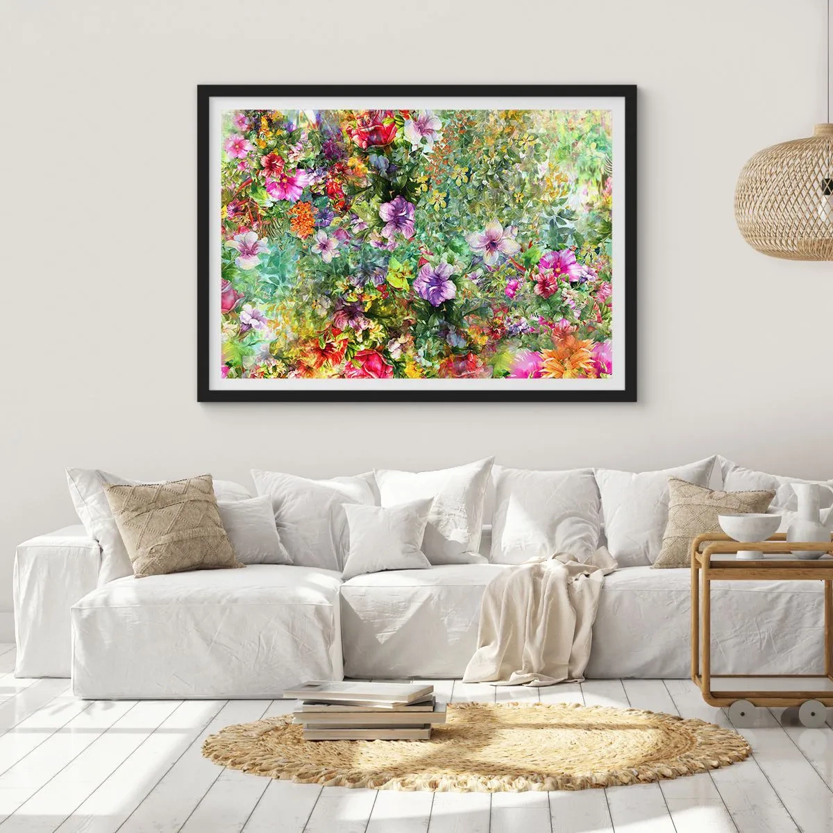 Plagát v čiernom ráme - Do kvetov, do zahynutia - 100x70 cm