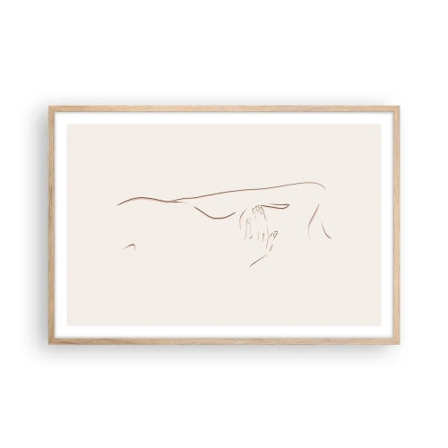 Plagát v ráme zo svetlého duba - Tvar túžby - 91x61 cm