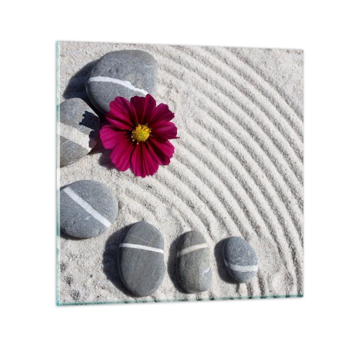 Obraz na skle - Energia a pokoj magického kruhu prírody - 30x30 cm