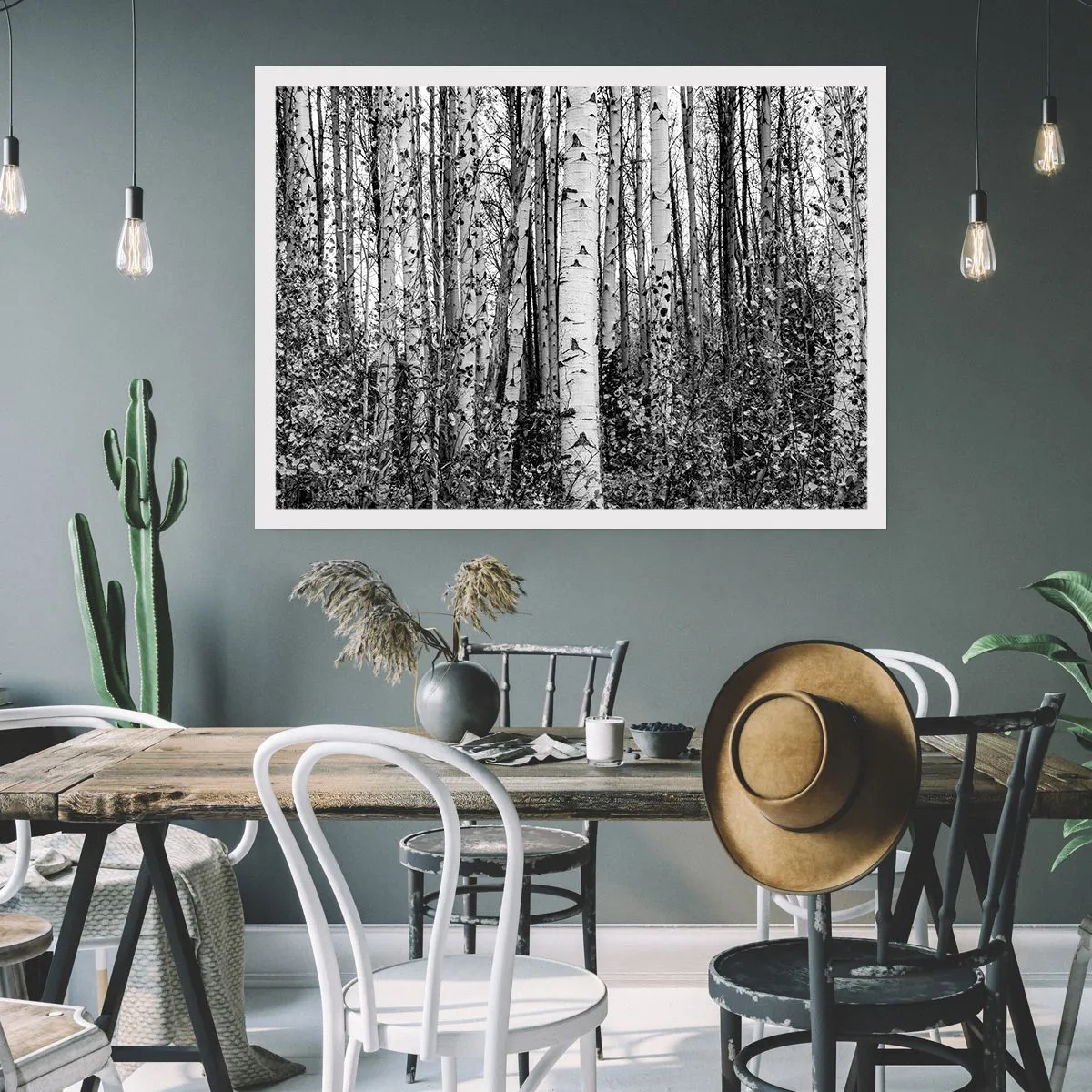 Plagát - Brezová kolonáda - 91x61 cm