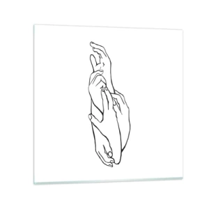 Obraz na skle - Dobrý dotyk - 60x60 cm