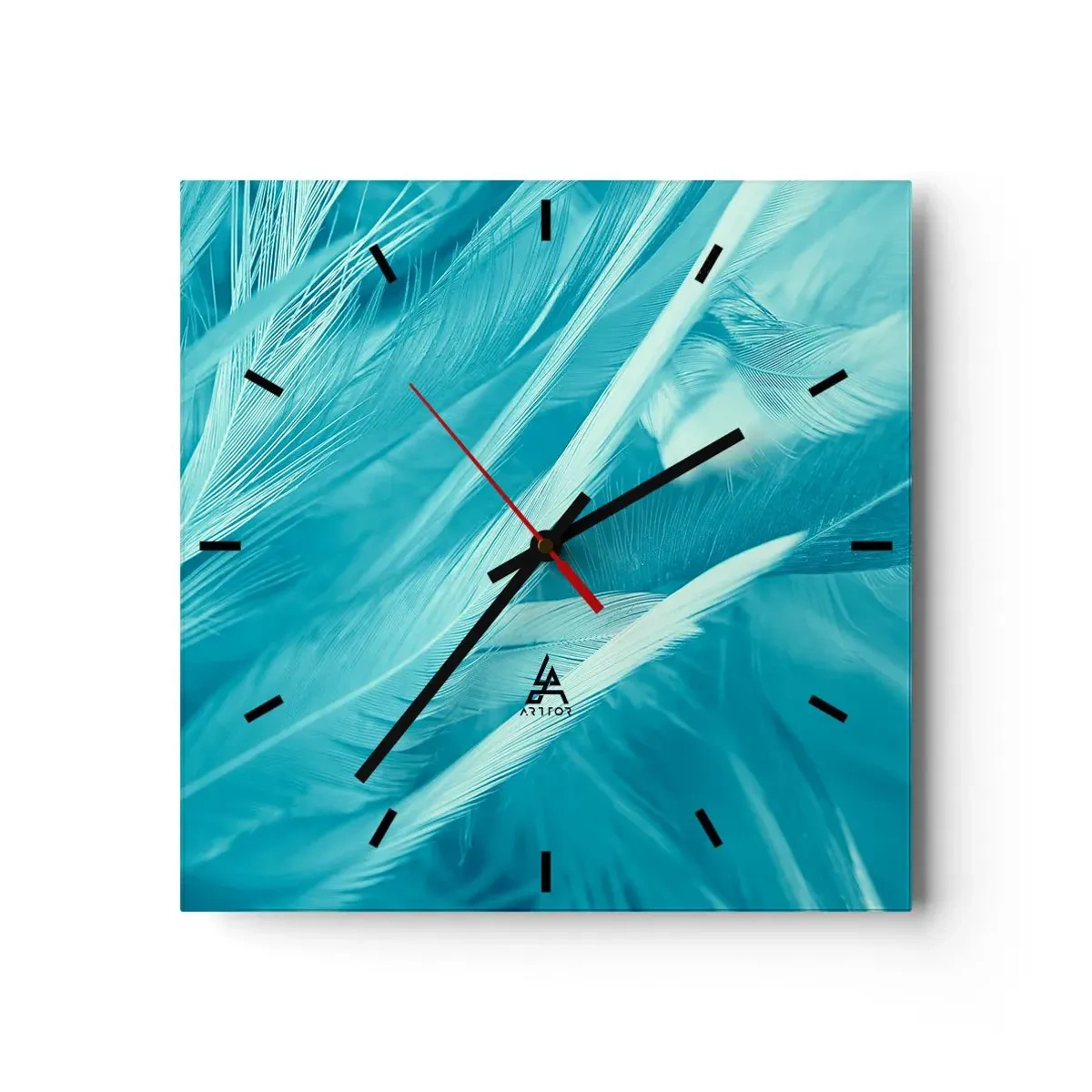 Nástenné hodiny - Utopiť sa v páperí - 30x30 cm