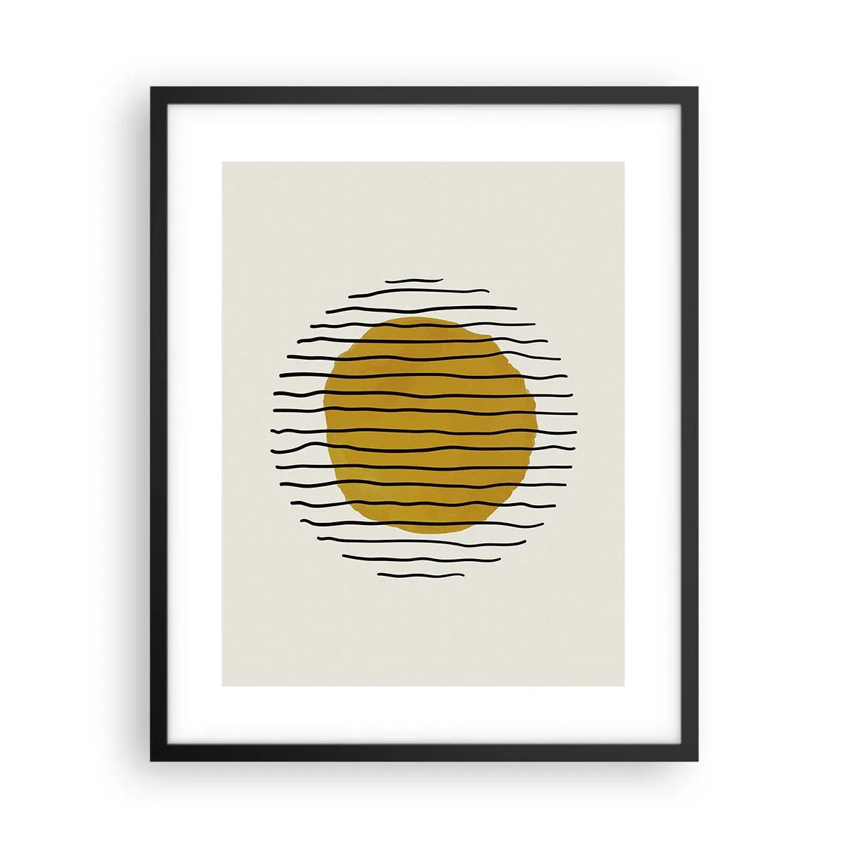 Plagát v čiernom ráme - Abstrakcia kmitajúca žiarom - 40x50 cm