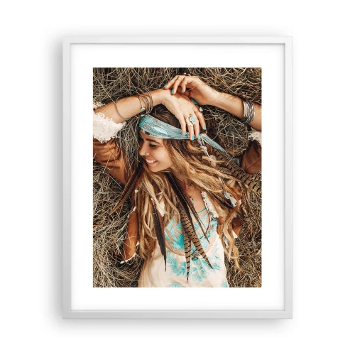 Plagát v bielom ráme - Na ceste do leta lásky - 40x50 cm