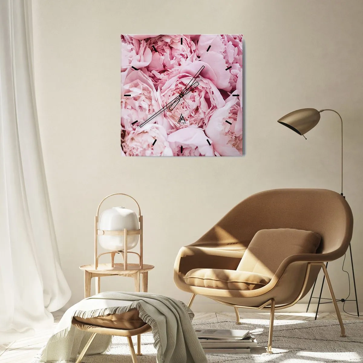 Nástenné hodiny - Pritúlené a voňavé - 40x40 cm