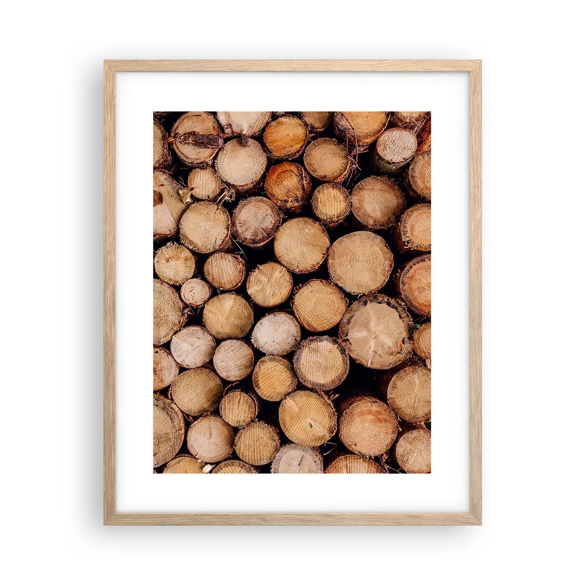 Plagát v ráme zo svetlého duba - Nový začiatok - 40x50 cm