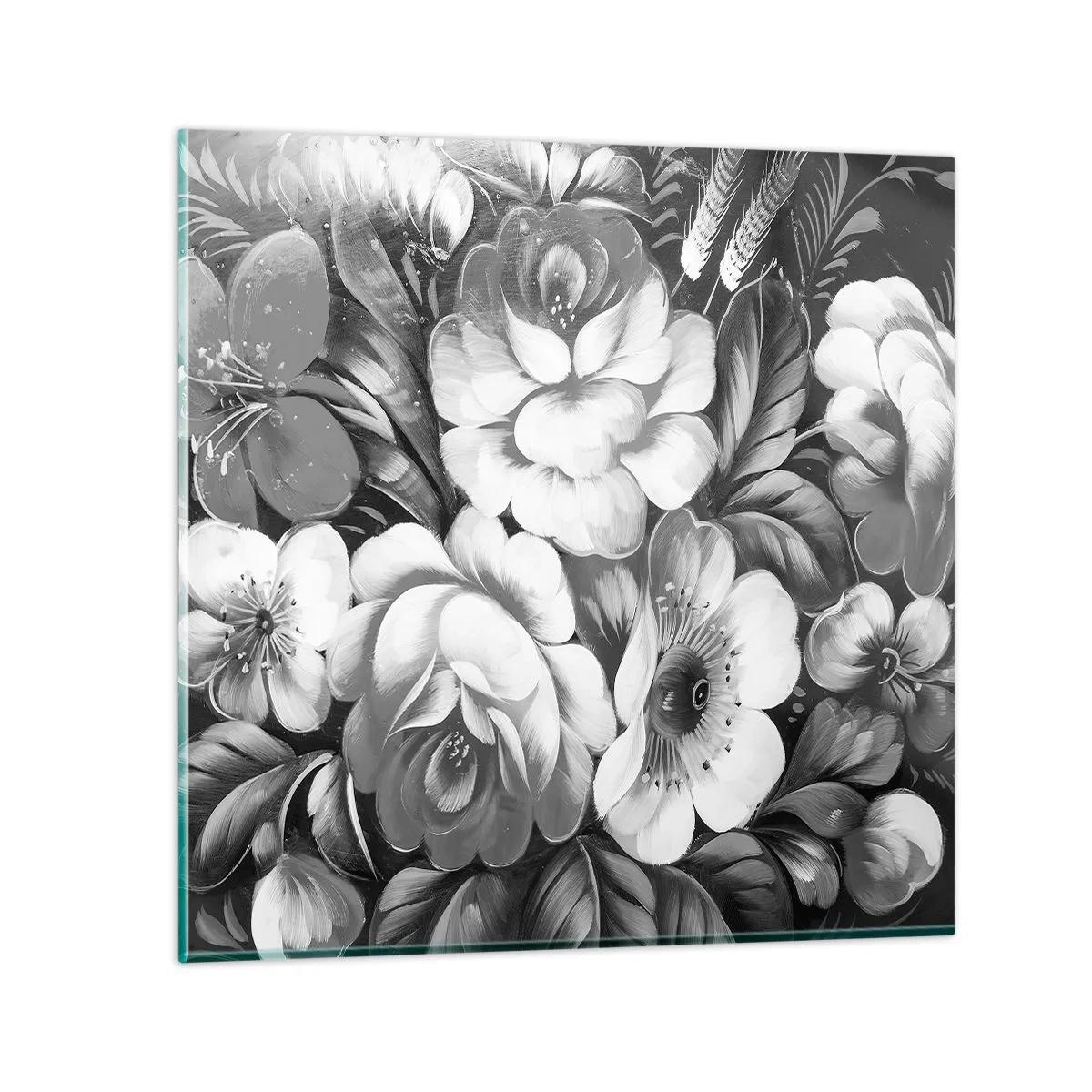 Obraz na skle - Krásne dokonca v šedej - 50x50 cm