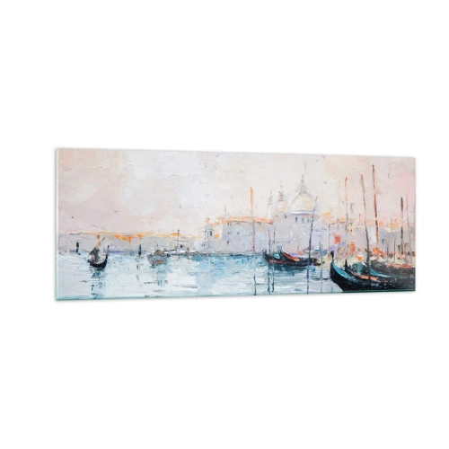 Obraz na skle - Za vodou, za hmlou - 140x50 cm