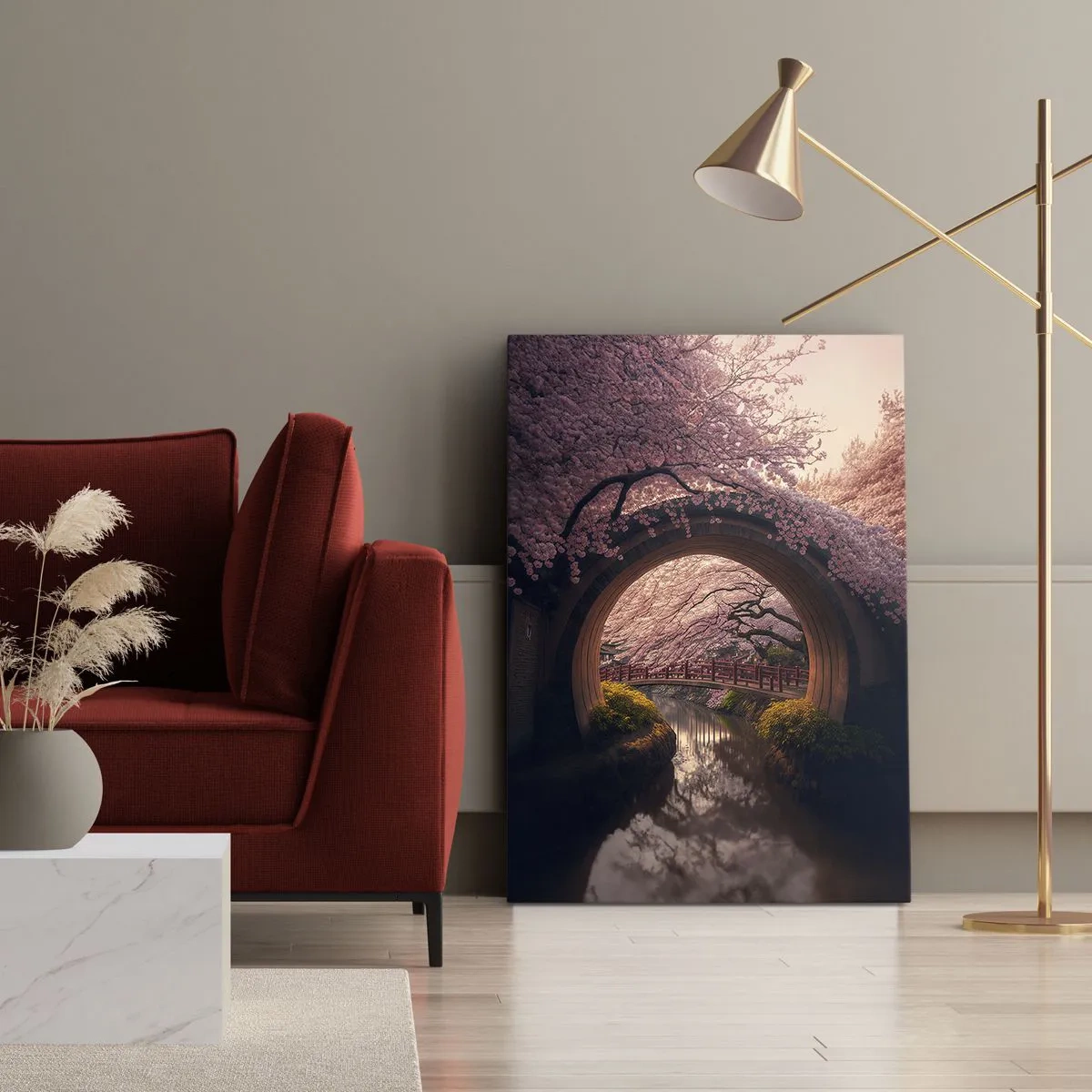 Obraz na plátne - Japonská jar - 55x100 cm