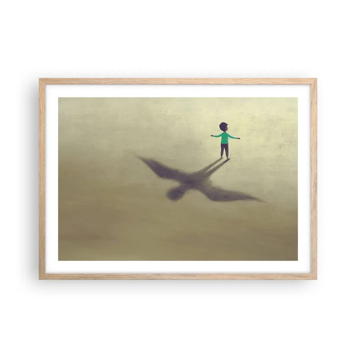 Plagát v ráme zo svetlého duba - Hrdina budúcnosti - 70x50 cm