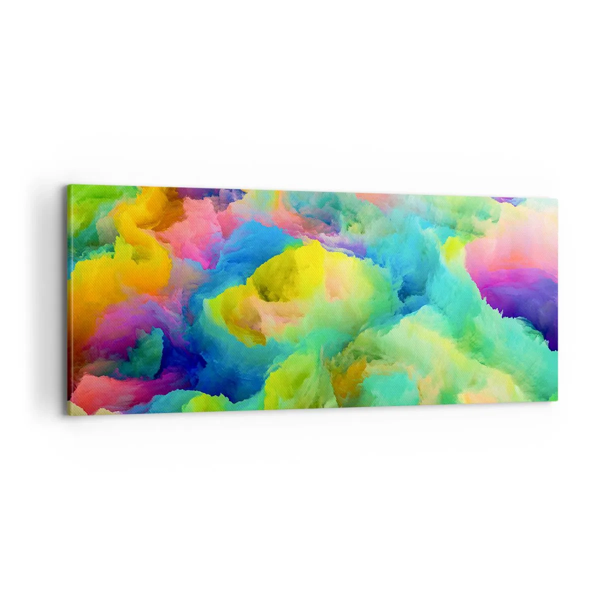 Obraz na plátne - Dúhové páperie - 100x40 cm