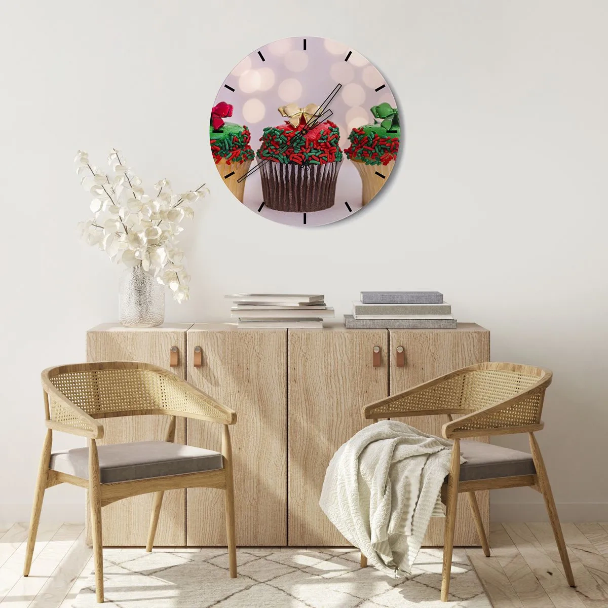 Nástenné hodiny - Sladkostí až po vrch - 30x30 cm