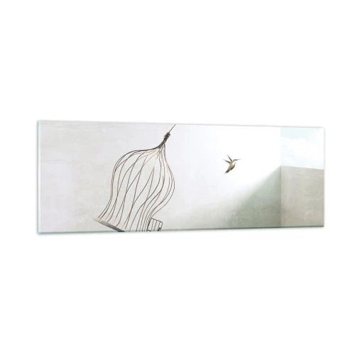 Obraz na skle - Vo svojom živle - 90x30 cm