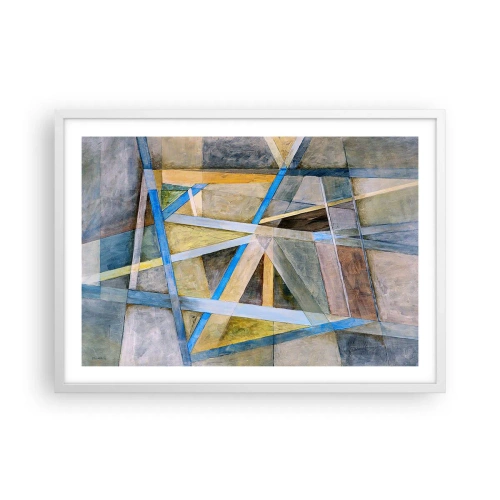 Plagát v bielom ráme - Priamo alebo diagonálne? - 70x50 cm