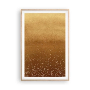 Plagát v ráme zo svetlého duba - Zrodenie svetla - 61x91 cm