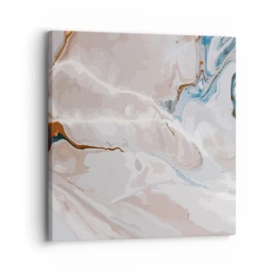 Obraz na plátne - Modré meandre pod bielou - 30x30 cm