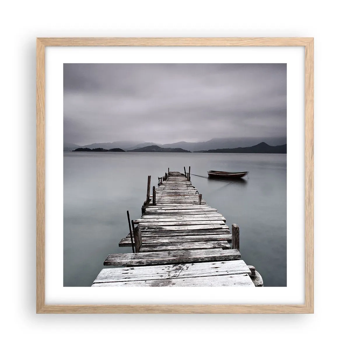 Plagát v ráme zo svetlého duba - Zajtra môžeš vyraziť - 50x50 cm