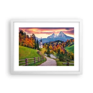Plagát v bielom ráme - Úplne ideálna krajina - 40x30 cm