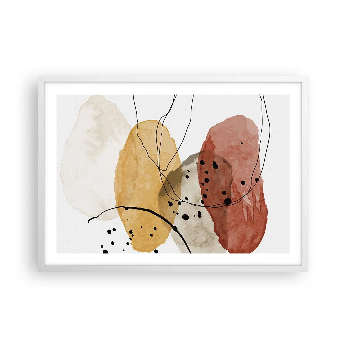 Plagát v bielom ráme - Ako ľahký, priezračný vzduch - 70x50 cm