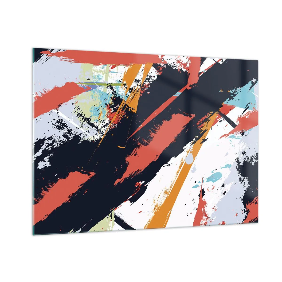 Obraz na skle - Dynamická kompozícia - 100x70 cm