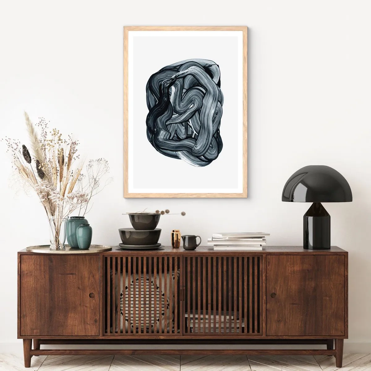 Plagát v ráme zo svetlého duba - Nie je to tak jednoduché - 70x100 cm