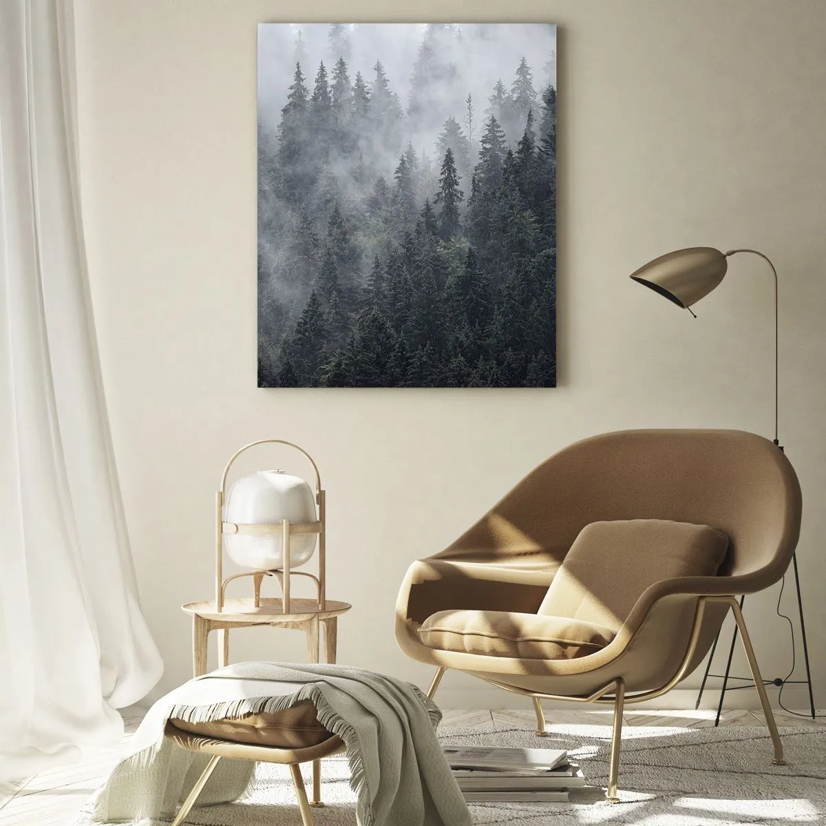 Obraz na skle - Lesné svitania - 50x70 cm
