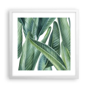Plagát v bielom ráme - Proste zelená - 40x40 cm