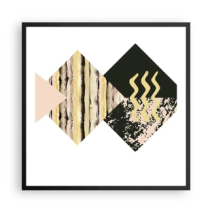 Plagát v čiernom ráme - Nie je to tak jednoduché - 60x60 cm