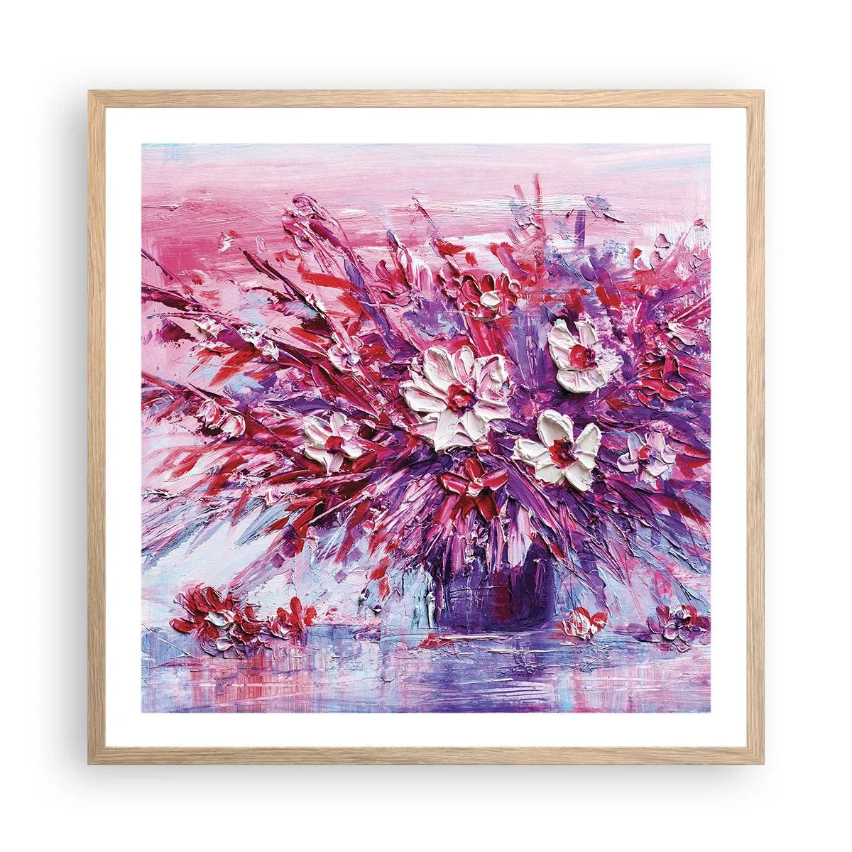 Plagát v ráme zo svetlého duba - Nevinnosť a vášeň - 60x60 cm