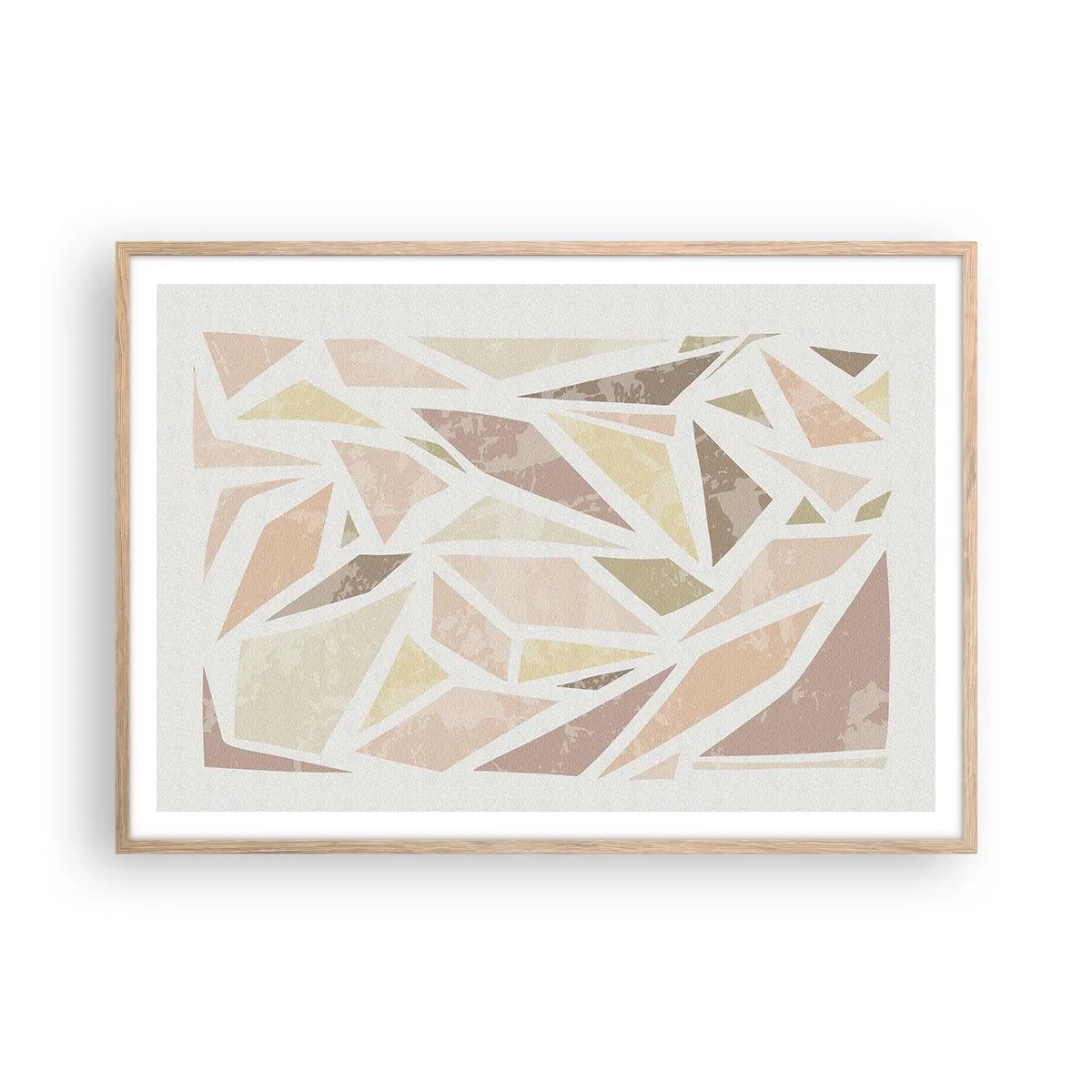 Plagát v ráme zo svetlého duba - Kompozícia: vitráž - 100x70 cm