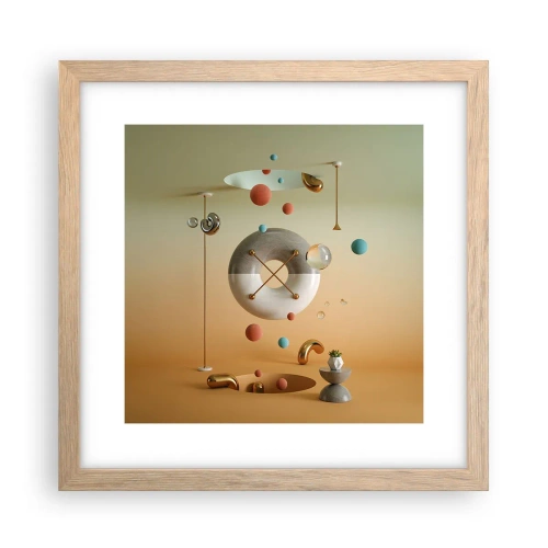 Plagát v ráme zo svetlého duba - Všetko je možné - 30x30 cm