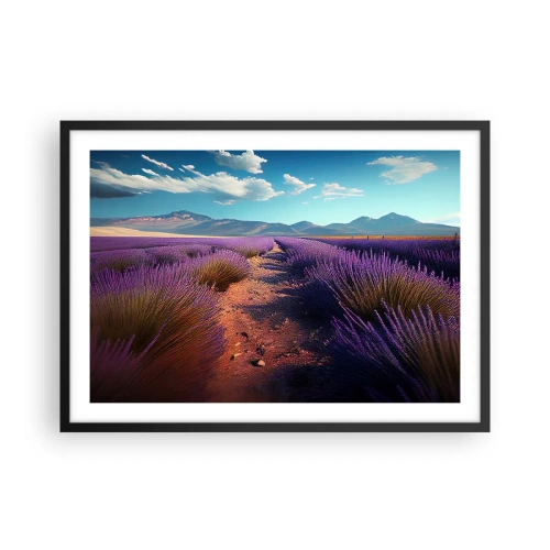 Plagát v čiernom ráme - Voňavé polia - 70x50 cm