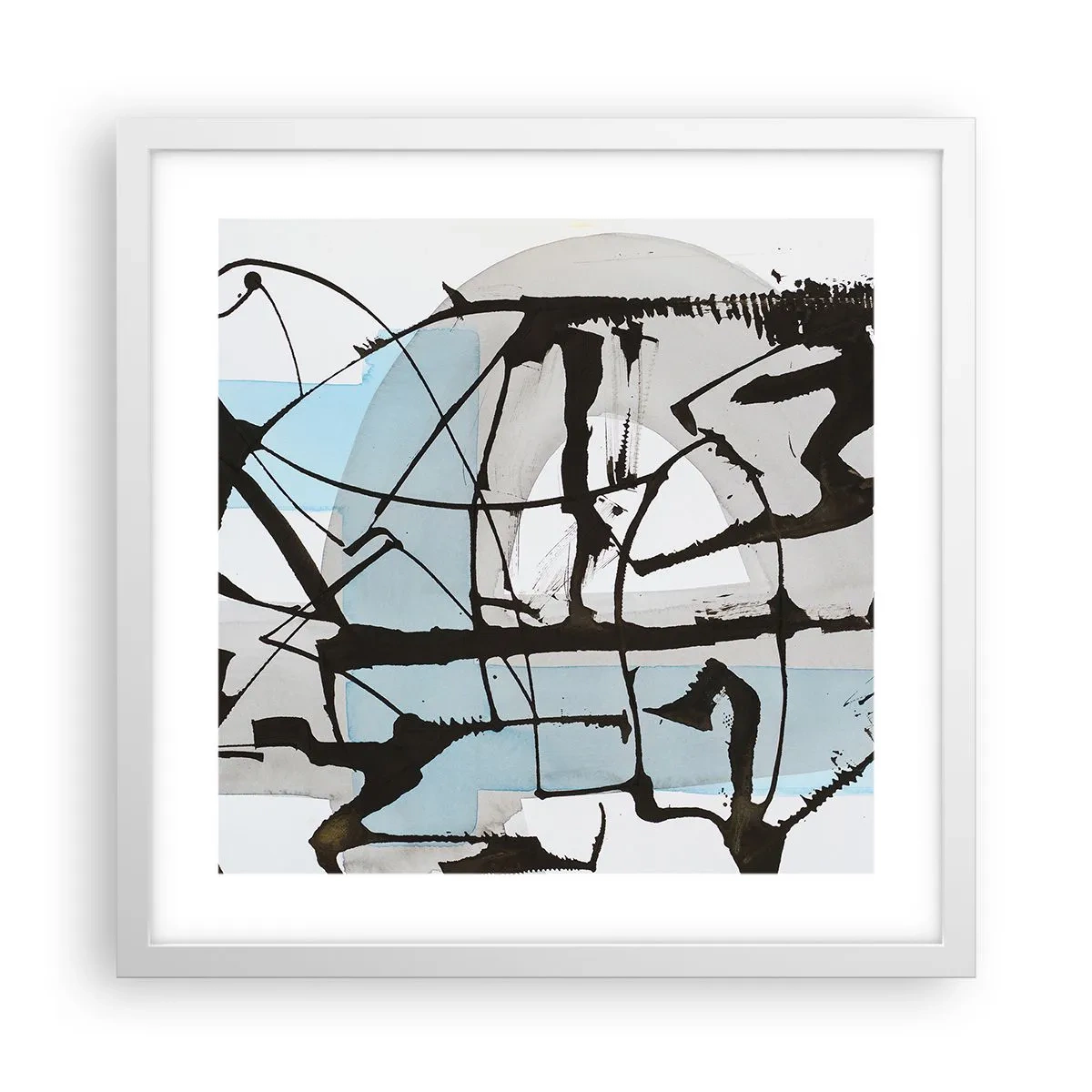 Plagát v bielom ráme - Aj napriek tomu modrý - 40x40 cm