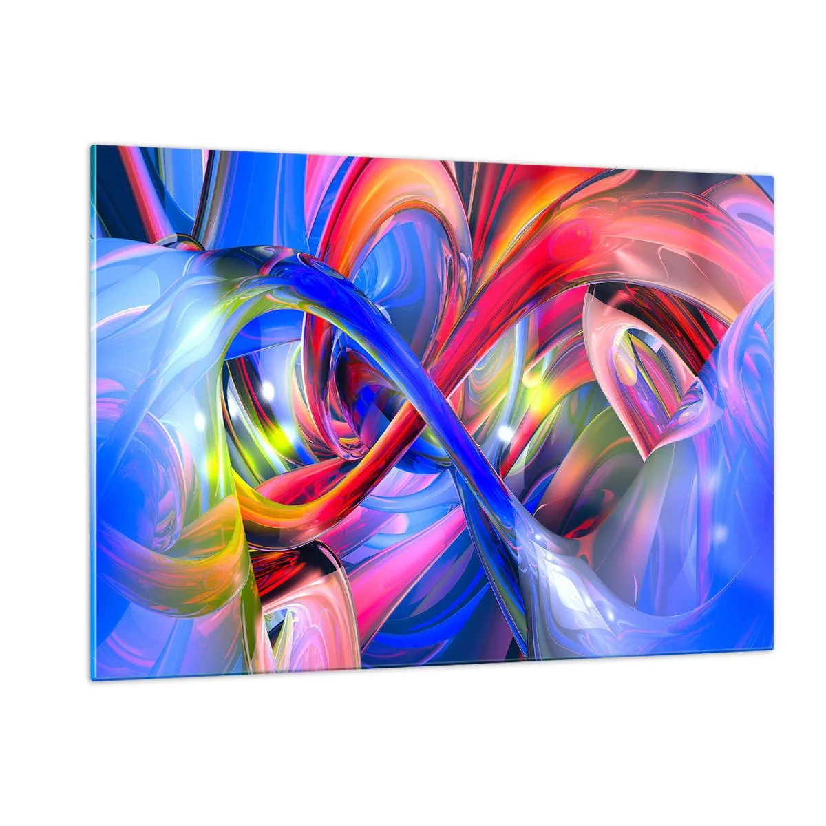 Obraz na skle - Tanec farieb - 120x80 cm