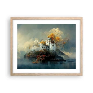 Plagát v ráme zo svetlého duba - Začiatok romantického príbehu - 50x40 cm