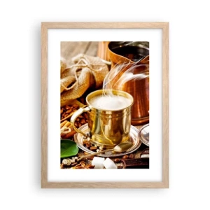 Plagát v ráme zo svetlého duba - Pekný deň prajem! - 30x40 cm